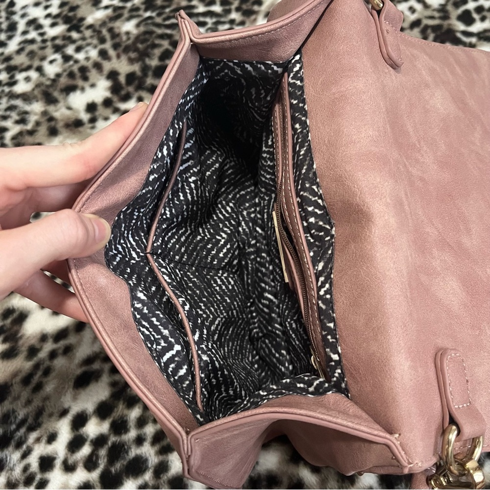 Urban Expressions women’s dusty pink saddle bag boho - Picture 8 of 13